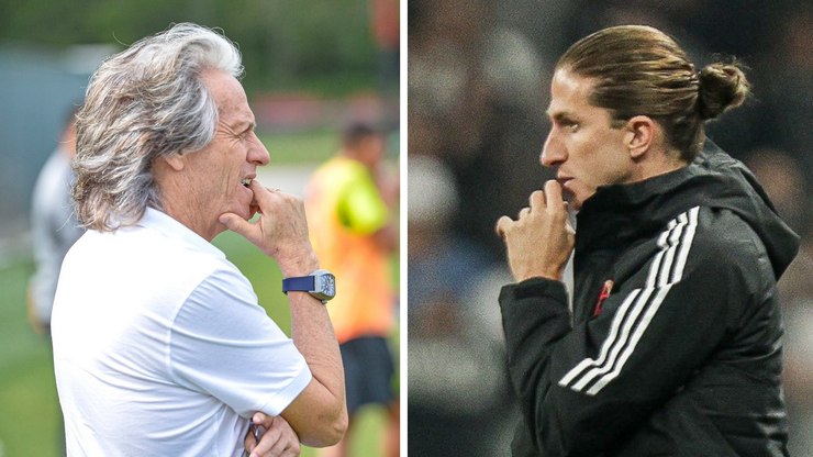 Jorge Jesus x Filipe Luís: números e títulos de cada um pelo Fla