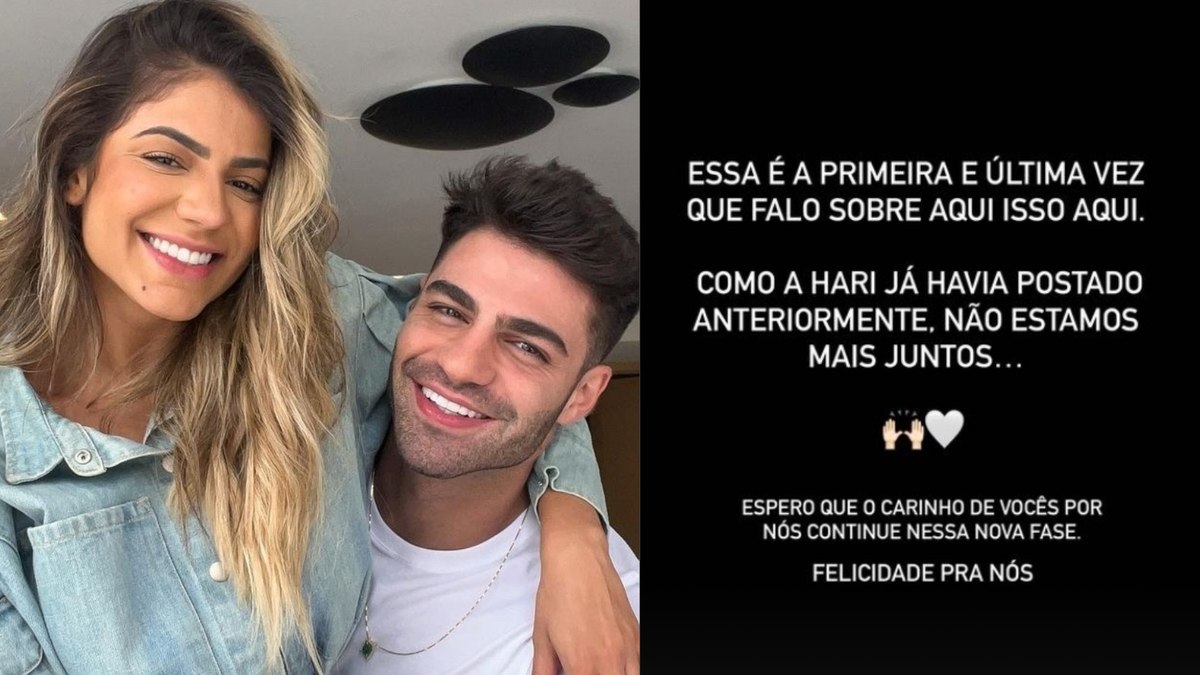 Após rumor de reconciliação, ex de Hariany Almeida confirma término