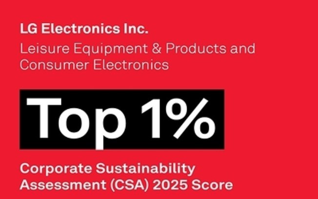 LG Electronics é reconhecida entre o 1% das empresas mais sustentáveis do mundo pela S