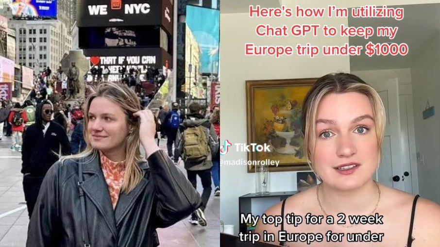 Madison Rolley frequentemente compartilha dicas de viagem com seus mais de 30 mil seguidores no TikTok