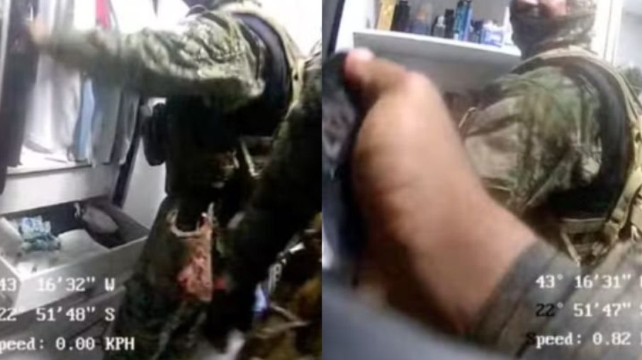 Câmeras corporais registraram momento em que o policial realizou a ação Câmeras corporais registraram momento em que o policial realizou a ação