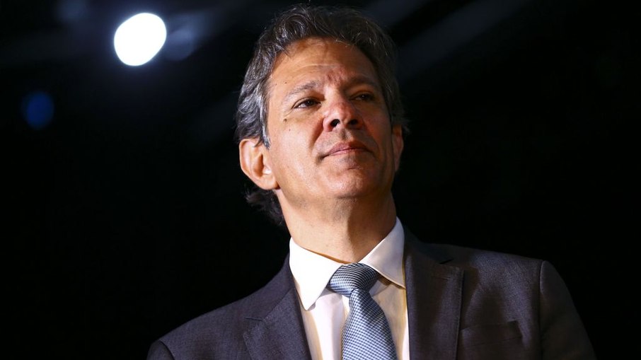 Haddad durante pronunciamento no CCBB Brasília