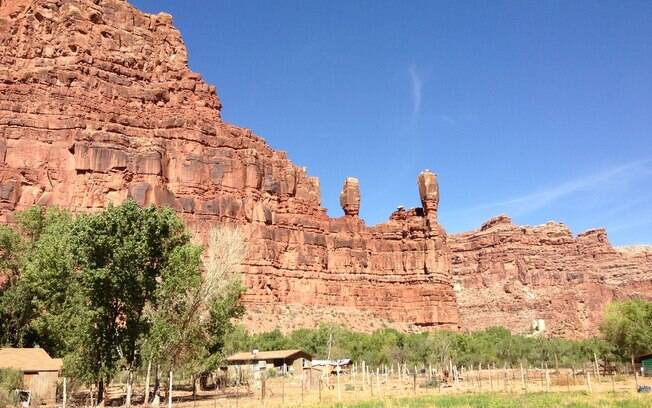 Supai Village fica localizada no extremo sudoeste do Grand Canyon