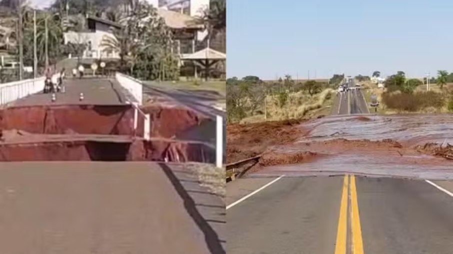 Barragem rompida no MS interditou rodovia