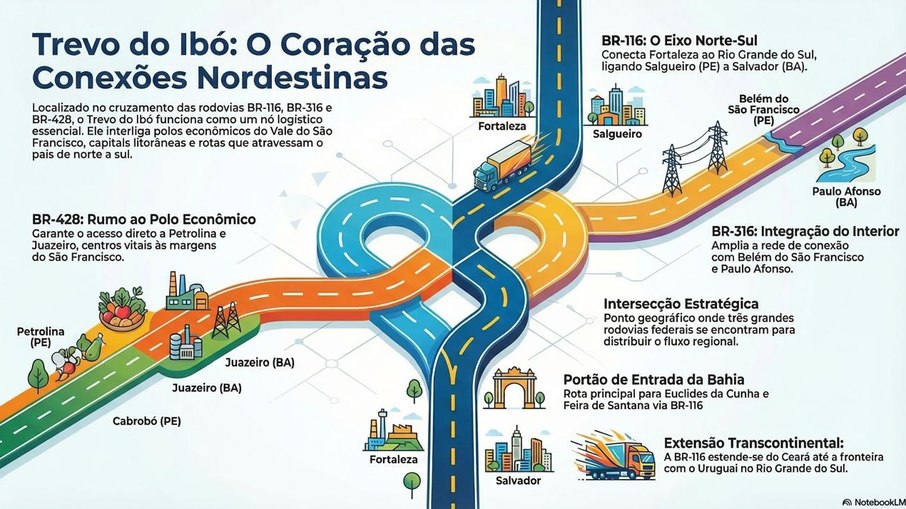 Trevo do Ibó tem estradas para todo o Brasil