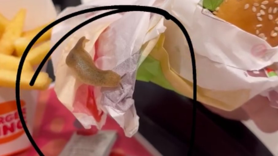 Mulher encontra lesma em lanche do Burger King