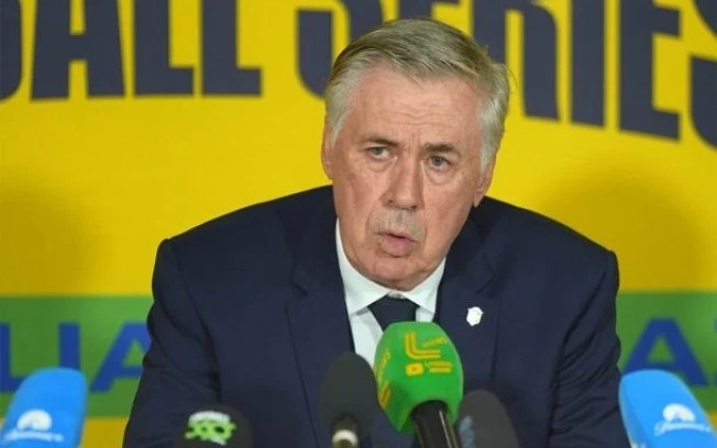 Carlo Ancelotti durante entrevista coletiva da Seleção Brasileira