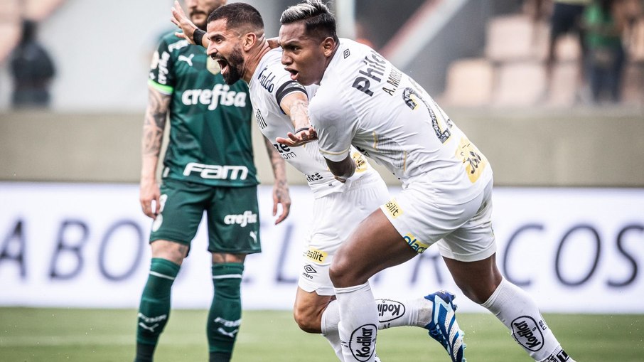 Santos vence o Palmeiras e complica momento do rival na temporada