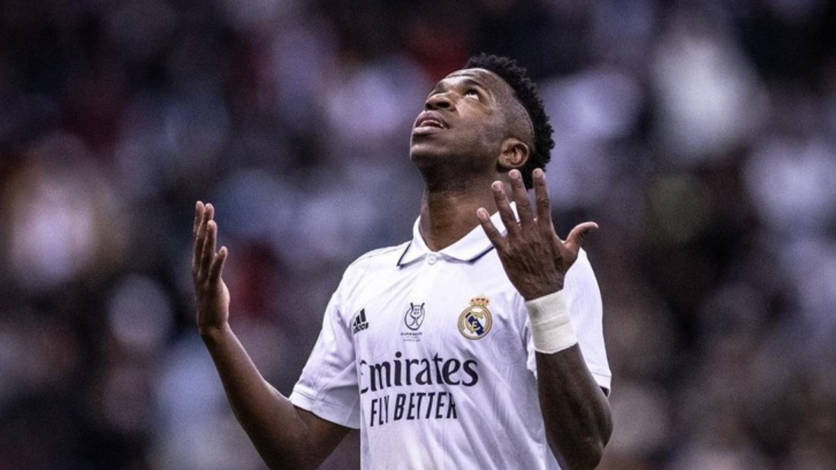 Vinicius Júnior agradeceu o apoio dos torcedores do Real Madrid