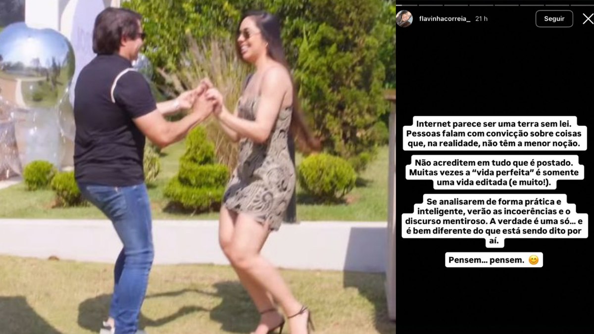Flávia se pronuncia nas redes sociais Flávia se pronuncia nas redes sociais
