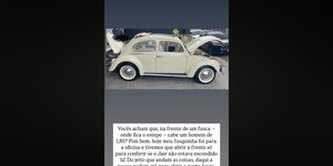 Bolsonaro foi procurado em Fusca de Michelle; conheça o modelo