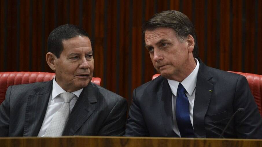 Presidente Jair Bolsonaro e vice-presidente Hamilton Mourão