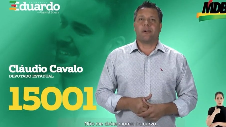 Cláudio Cavalo (MDB) em vídeo de campanha