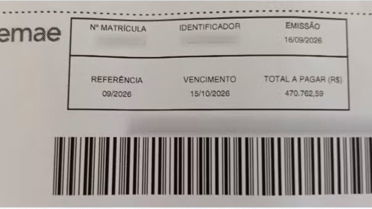 Conta de água de quase meio milhão assusta moradora em SP