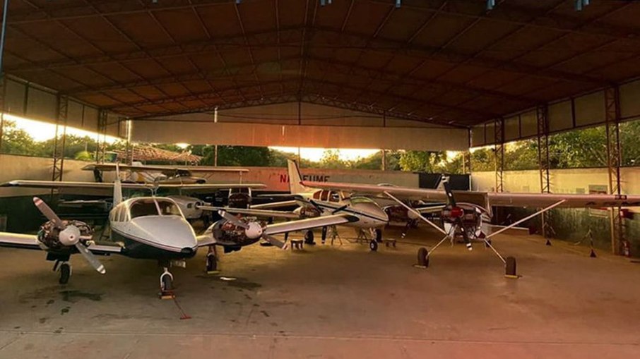 Hangar de aviões presos pela PF Operação Catrapo e The Fallen 06.07.2022