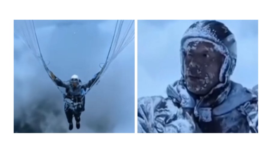 Paraglider é sugado a 8 mil metros, congela no ar e é multado! Paraglider é sugado a 8 mil metros, congela no ar e é multado!