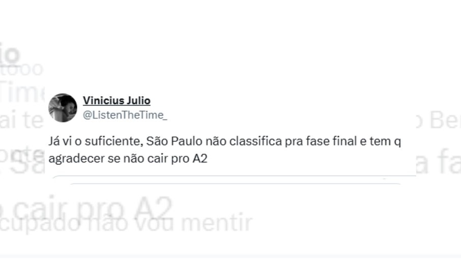 São-paulino pessimista com o desempenho do clube no estadual