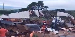 VÍDEO: vento derruba galpão e mata homem em Santa Adélia (SP)