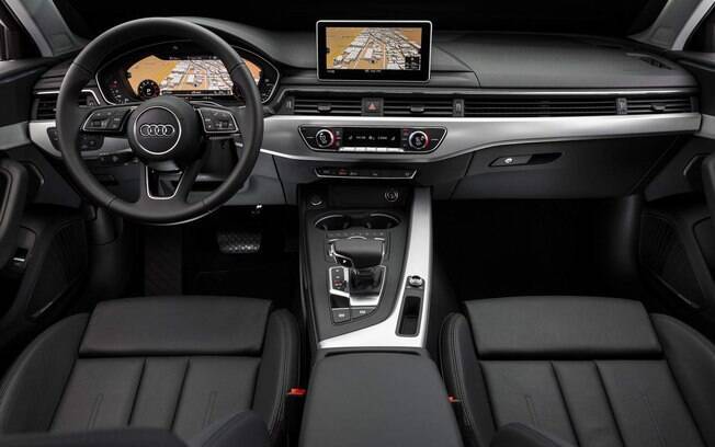A Audi A4 Avant ainda traz a central multimídia flutuante controlada por um joystick; não há tela sensível ao toque