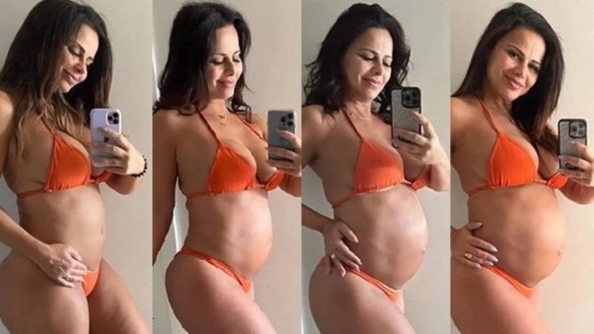Viviane Araújo está na reta final da gravidez