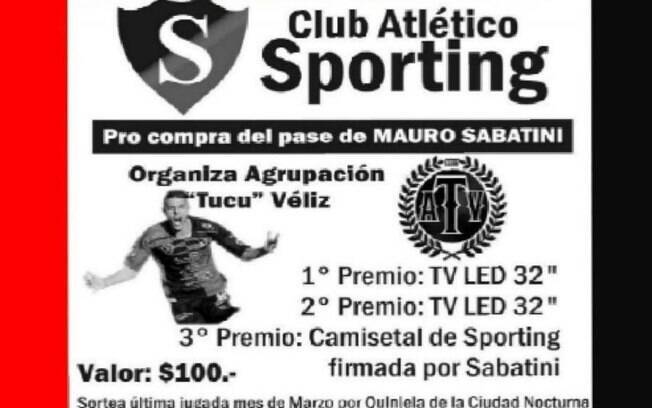 Rifa de Mauro Sabatini, craque do Sporting de Punta Alta