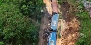 VÍDEO: trem descarrila e 7 vagões tombam em ponte de Limeira (SP)