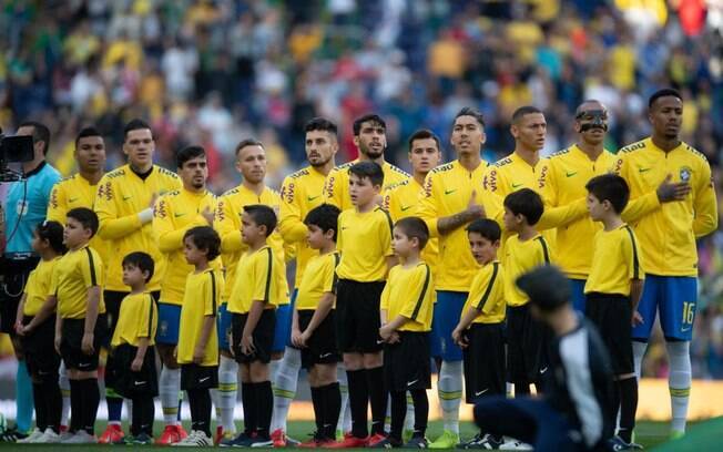 Seleção brasileira no amistoso contra o Panamá, em Portugal