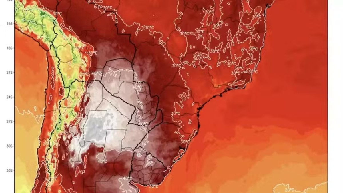 Massa de ar quente vai elevar as temperaturas acima dos 40ºC em diversas regiões da Argentina 