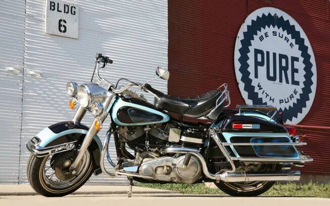 Harley-Davidson de Elvis Presley se encontra em um estado quase imaculado de conservação, por ter rodado muito pouco