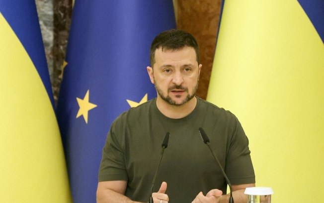 O presidente ucraniano, Volodimir Zelensky, em 20 de setembro de 2024 em Kiev