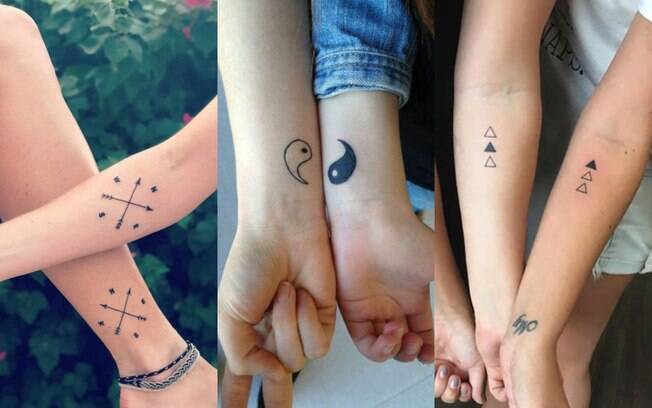 Tem algum símbolo que representa a sua amizade? Se a resposta for sim, essa é uma boa opção de tattoo