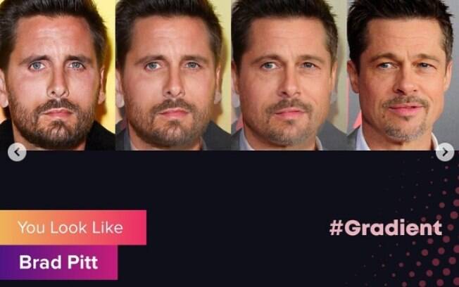 Scott Disick brincou nas redes sociais quando viu que se parecia com Brad Pitt