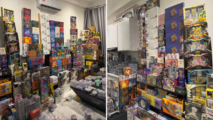 Colecionador vende cartas Pokémon