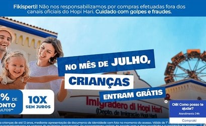 Hopi Hari realiza alerta sobre venda de ingressos em site falso