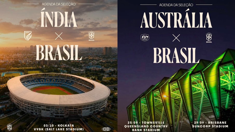 A seleção brasileira enfrenta Austrália e Índia na primeira data FIFA pós-Copa