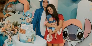 João Gomes comemora mêsversário de filho vestido de Stitch
