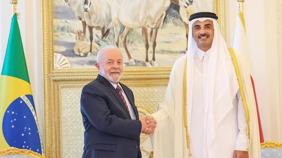 Presidente Lula e Emir do Catar, Tamim bin Hamad al-Thani. 