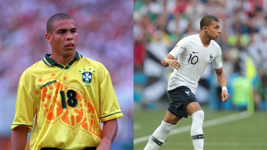 Ronaldo e Mbappé foram campeões do mundo ainda jovens