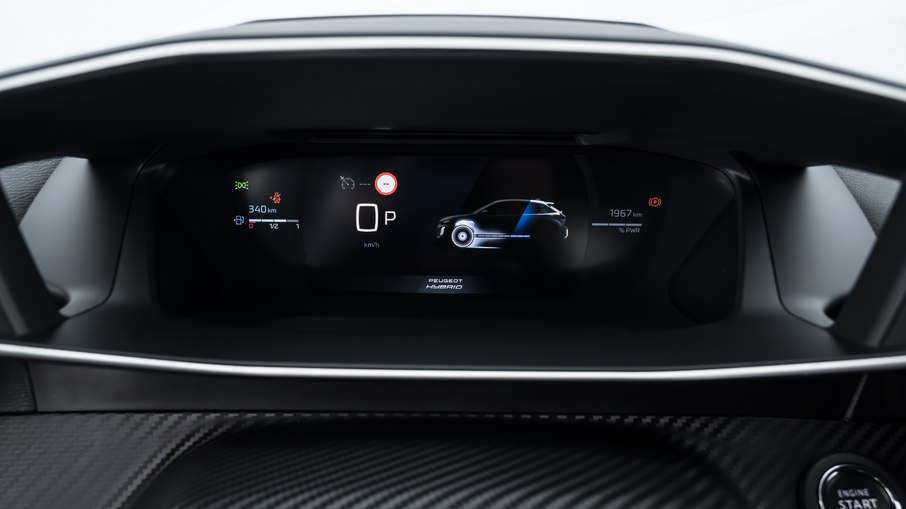 Tela de fluxo de energia - Peugeot 208 GT Hybrid
