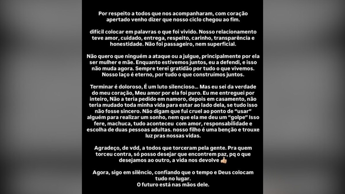 MC Daniel se pronunciou publicamente sobre o fim de seu relacionamento MC Daniel se pronunciou publicamente sobre o fim de seu relacionamento