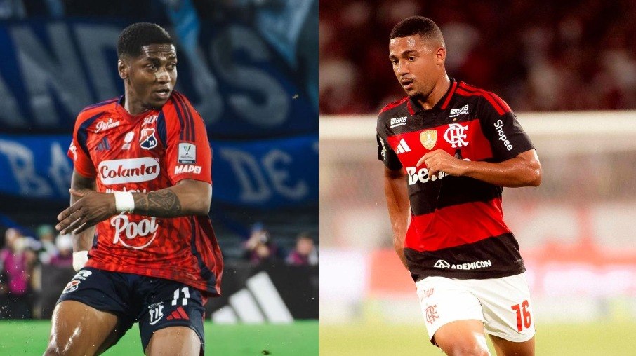 Yony González e Samuel Lino se enfrentam em Medellín x Flamengo