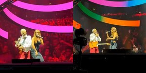 Anitta surpreende público ao subir no palco com Gilberto Gil