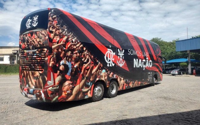 Chegada Do ônibus Da Equipe Flamengo Filme - Vídeo de campeonato, brasil:  193336434