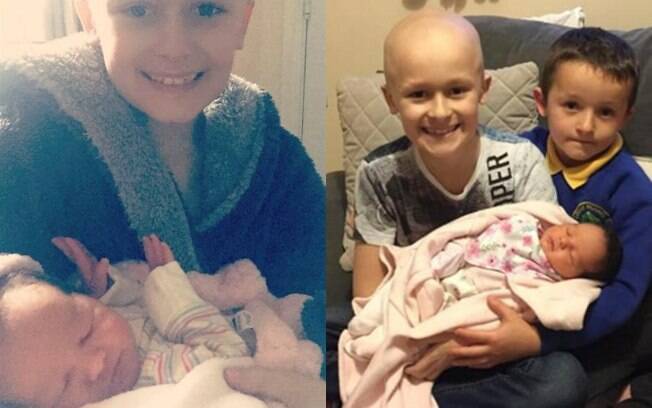 Bailey Cooper lutou contra o câncer e a baixa expectativa de vida para poder conhecer sua pequena irmã Millie 