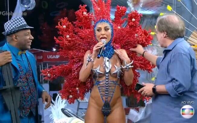 Sabrina Sato ganhou destaque na transmissão do carnaval da Globo