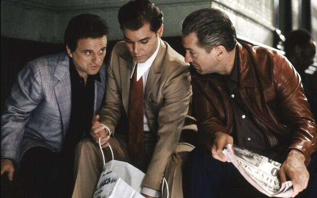 Joe Pesci, Ray Liotta e Robert De Niro em cena de 