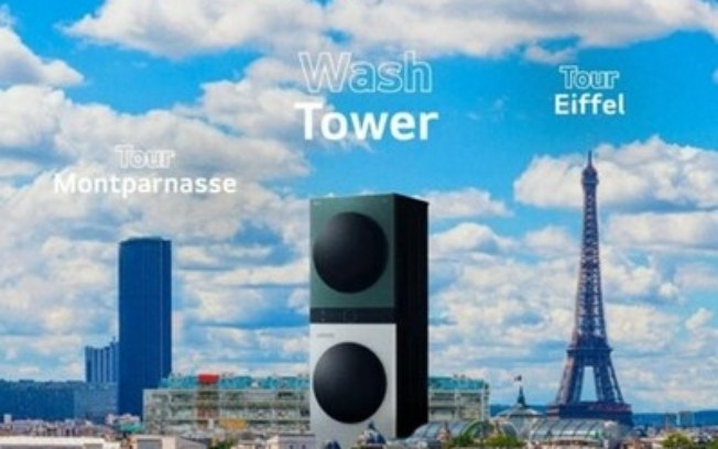 LG WashTower gigante atrai a atenção dos parisienses