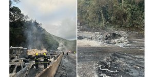 PRF apura causas de acidente com incêndio na BR-101 em SC