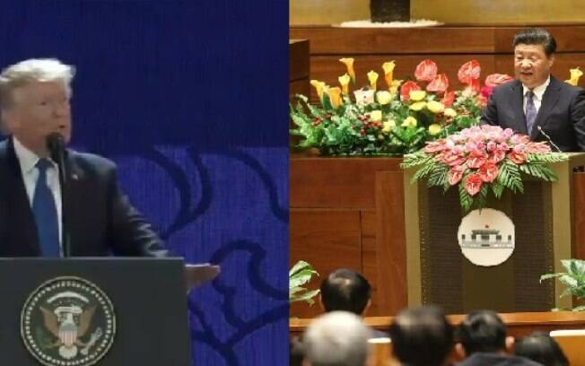 Donald Trump e Xi Jinping discursaram nesta sexta-feira (10) e defenderam posições contrárias