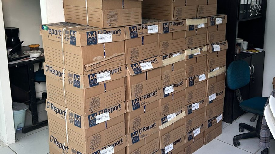 Materiais apreendidos pela PF e Controladoria